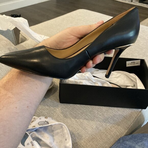 Coach Wiley Canvas and Leather Pump Heel Shoes - Picture 8 of 15